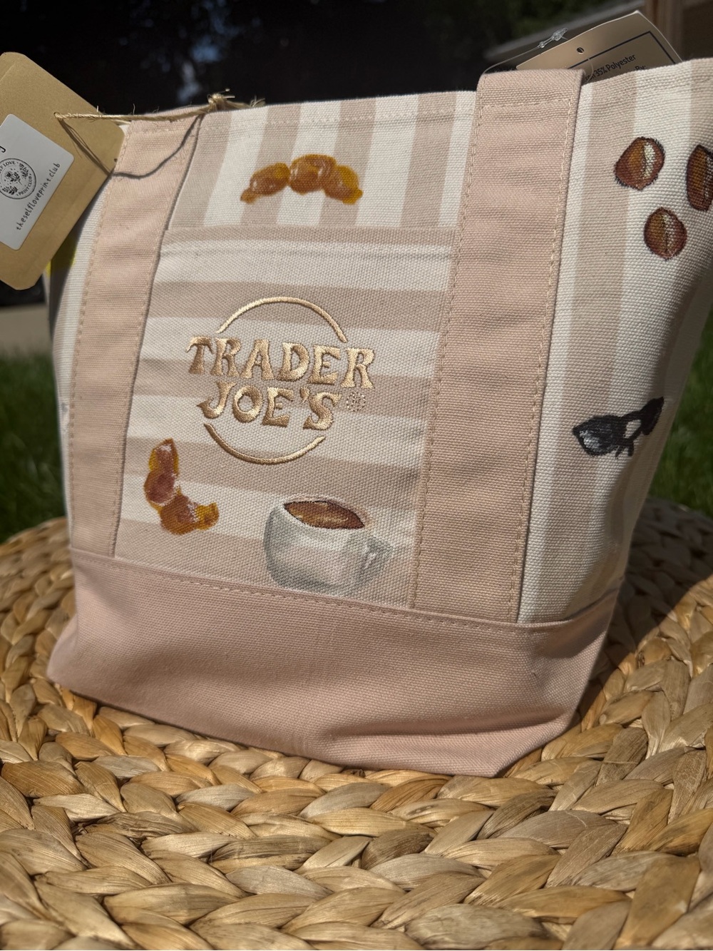 Pink Canvas Tote Bag